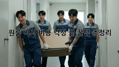 원룸 이사, 비용 걱정 끝! 꿀팁 총정리
